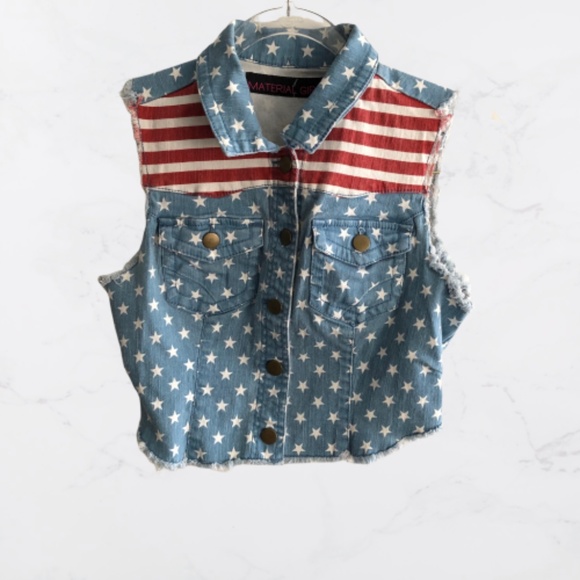 Material Girl American flag vest - Picture 1 of 3